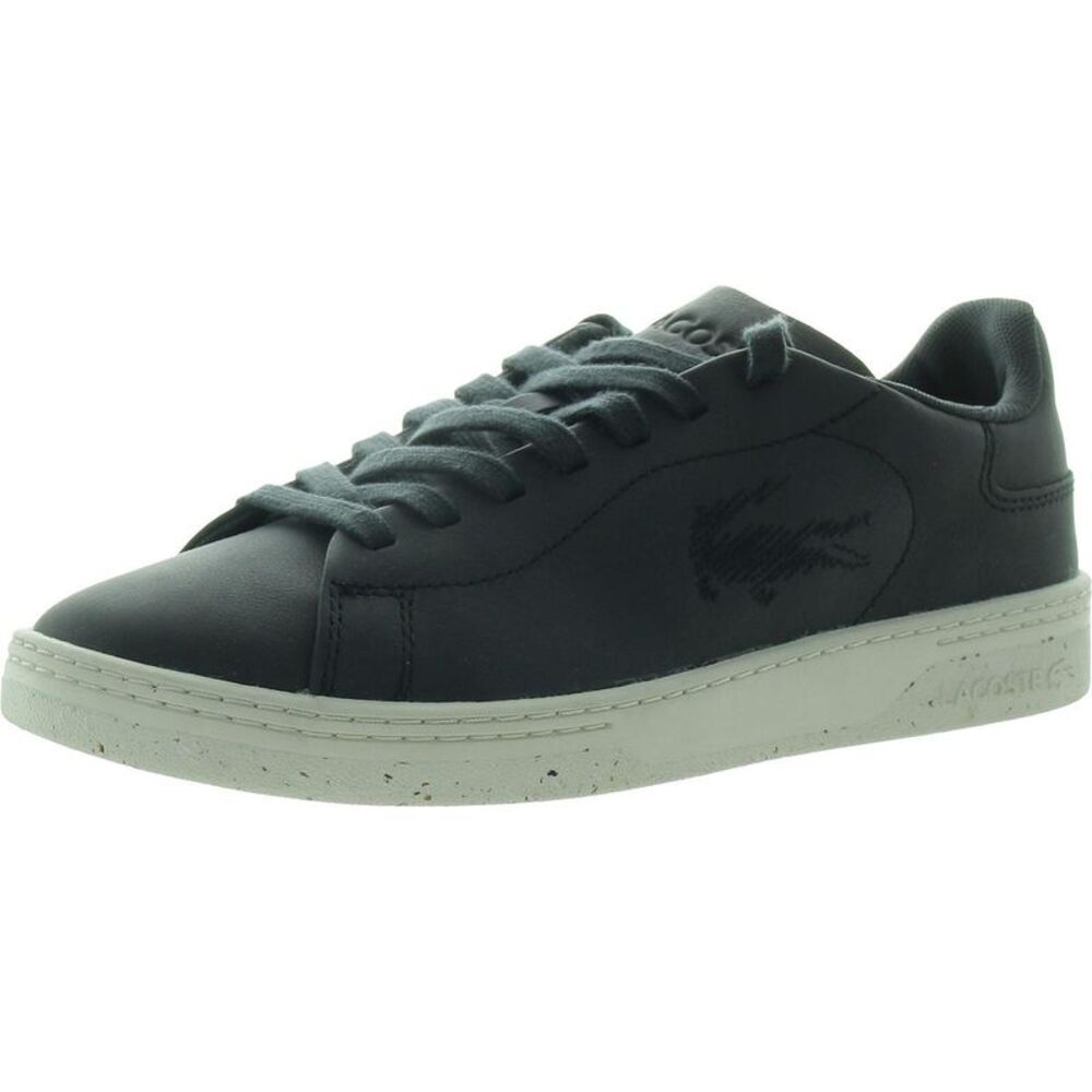 Lacoste Mens Court Zero Gray Lace-Up Leather Casual And Fashion Sneakers Used